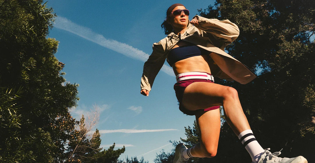 Person running on paved surface